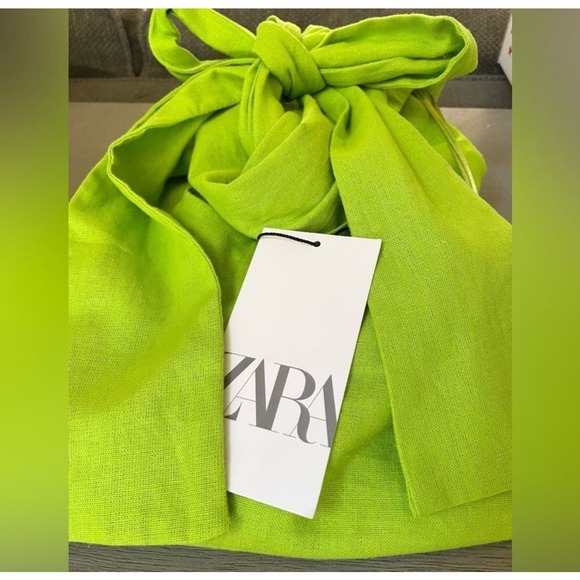 Zara LINEN BLEND CUT OUT HALTER DRESS 7707/9394/039/022 - Picture 3 of 8